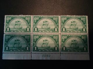 Us Stamps - Sc 614 Plate Block - Huguenot - Walloon Tercentenary 1 Cent - Mh - Cv$40