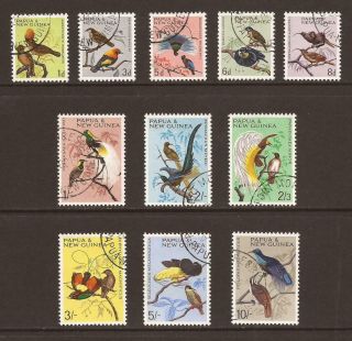 Papua Guinea 1964 Sg61/71 Bird O Paradise Set - Fine (jb7982)