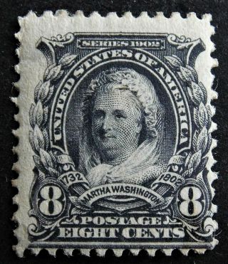 Usa 306 8c Martha Washington Violet Black 1902 - 03 Mh Cat 45 Us