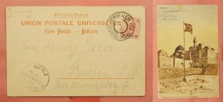 1900 Levant Austria Jerusalem Cancel Postcard To Germany