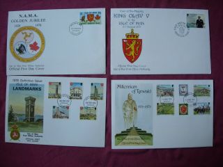Isle of Man Commemorative First Day Covers and loose stamps late 1970s 1980 VFN 4