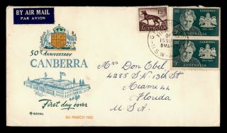 Dr Who 1963 Australia Canberra 50th Anniversary Pair Air Mail Fdc C125600