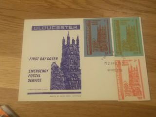 1971 Gloucester Emergency Post Fdc Issued During National Postal Strike