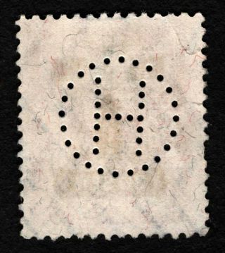 Opc Japan 30s Commercial Perfin " Circle (h) " (d6) 36344