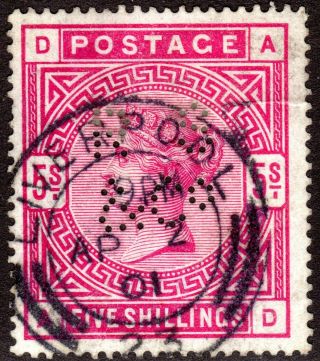 (j - 684) Gb Sc 108 5/ - Perfin Rs And Co,  Liverpool Cancel,  Crease At Right