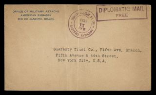 Dr Who 1933 Brazil Us Embassy Diplomatic Frank To Usa E53230
