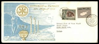 Cyprus Limassol Rotary Club August 16 1960 Cachet On Ad Cover
