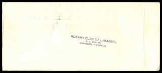 CYPRUS LIMASSOL ROTARY CLUB AUGUST 16 1960 CACHET ON AD COVER 2