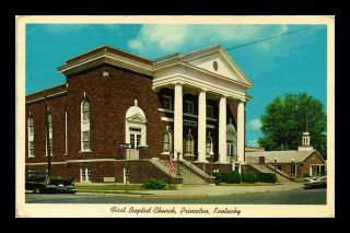 Dr Jim Stamps Us First Baptist Church Princeton Kentucky Postcard 1963
