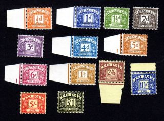 Gb Qeii Postage Dues 1959 - 63