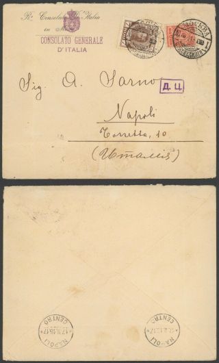 Russia Wwi 1915 - Cover Moscow To Napoli Italy - Censor 32962/18