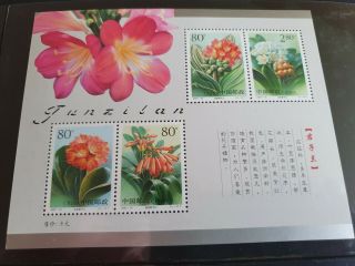 China 2000 Sg Ms4556 Flowers Mnh