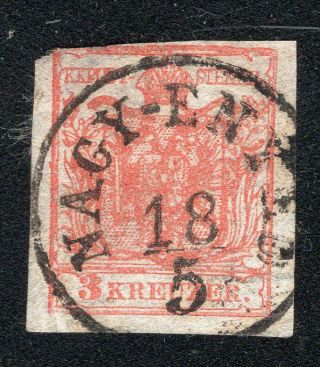 Austria 1850 Stamp Sc.  3 Type I Nagy - Enyed Hungary