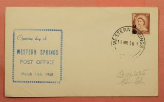Dr Who 1958 Zealand Surcharge Opening Day Western Springs P.  O.  118757