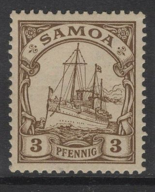 Samoa (german) Sgg7 1900 3pf Brown Mtd