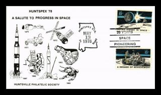 Dr Jim Stamps Us Huntspex Progress In Space Event Cover 1978 Huntsville Alabama