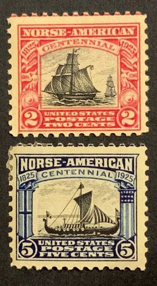 Travelstamps: 1925 Us Stamps Scott S 620 & 621,  Norse - American,  Og,  Mnh/mh