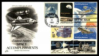Mayfairstamps 1981 Us Fdc Art Craft Combo Space Achievments First Day Cover Wwb5