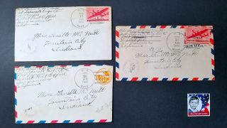 Mrstuff Summer Blow Out Vintage Wwii Us Navy Censor Covers 1944 (3) Covers