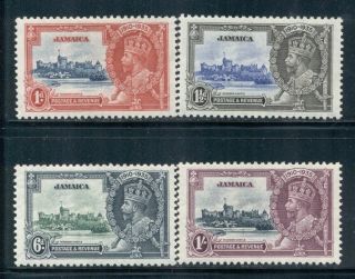 Jamaica 109 - 12 Sg114 - 17 Mh 1935 Kgv Silver Jubilee Issue Set Of 4 Cat$17