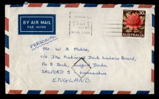 Dr Who 1970 Australia Sydney Airmail To England E39327