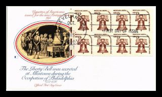 Dr Jim Stamps Us Liberty Bell Americana Booklet Pane Fdc Cover Fleetwood
