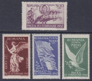 Romania - 1947 Peace (4v) - Um / Mnh
