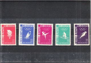 Romania 1956 Melbourne Olympic Games Set Mnh Vf