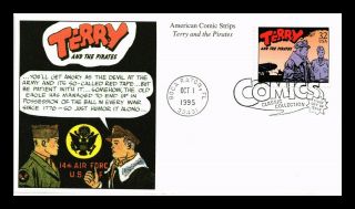 Dr Jim Stamps Us Terry And The Pirates Classic Comics Fdc Mystic Cover