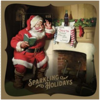 Us 2018 Sparkling Holidays Coca - Cola For Santa Forever Stamp Souvenir Mini Sheet