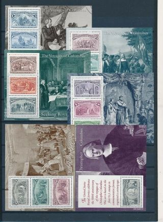 D000859 Voyages Of Colombus Mnh Complete Set Of S/s 