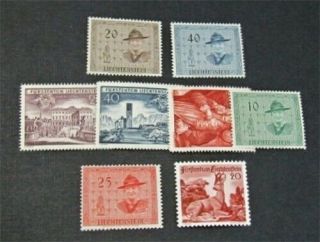 Nystamps Liechtenstein Stamp 240//273 Og H $34