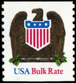 Us 2604 Eagle & Shield 10c Bulk Rate Coil Single Mnh 1993