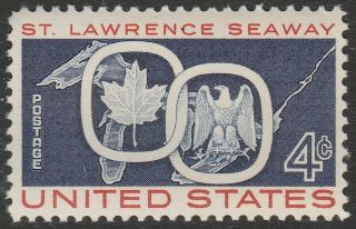 Us 1131 St Lawrence Seaway 4c Single (1 Stamp) Mnh 1959