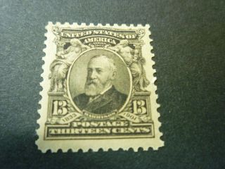 One 13 Cent Never Hinged 1902 Pres Benjamin Harrison Sc 308 Scv $100.  00