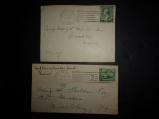 6 US 3 cent green Washington stamp covers 1870s - 1890s ID 1731 4