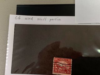 Us Stamps - Sc C6 - - Vf Perfin Slight Scuff
