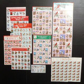 Vintage 1970s - 80s Wildlife Birds Christmas Seals Sheets