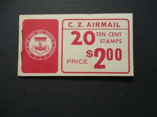1970 Canal Zone 10c S C48a 5 Panes 4v Ea Booklet Stamps W/panels Mnhog