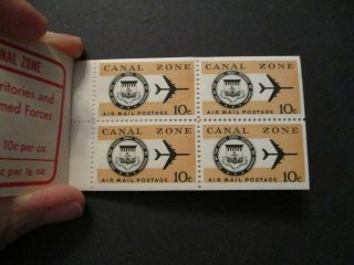 1970 Canal Zone 10c S C48A 5 panes 4v ea booklet stamps w/panels MNHOG 2