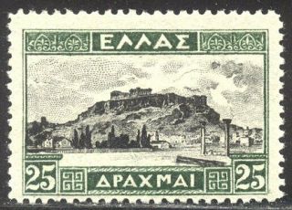 Greece 334 - 1927 25d Green & Black ($110)