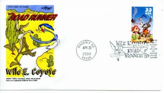 Us Fdc 3391a Road Runner & Wile E.  Coyote,  Artmaster (1985)
