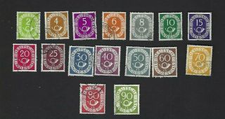 Germany Sc 670 - 85 (1951 - 2) Complete