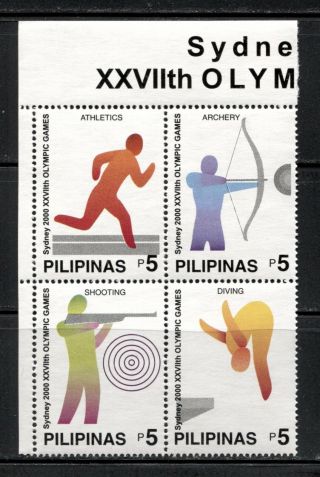 Sports: Sydney Olympic Games On Philippines 2000 Scott 2684 Block Of 4,  Mnh