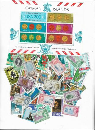 P197/0] 100 Different Cayman Islands Packet