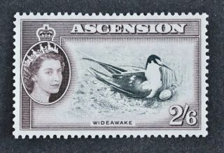 Ascension Island,  Qeii,  1956,  2s.  6d.  Black & Purple Value,  Sg 67,  Mm,  Cat £30.