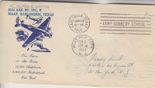 1945 Wwii Patriotic Cover Front Army Air Force W Illinois College 125th On Back
