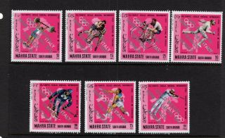 Aden (mahra) 139 - 45 (1968 Grenoble Olympics On Italy) Cv €7.  50 ($11 Cdn)
