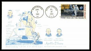 Washington Dc Apollo 11 Moon Landing Fdc 1969 Lunar Voyage Unsealed