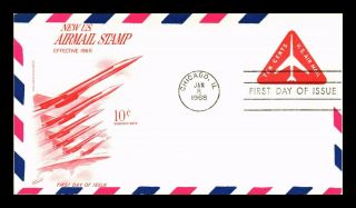 Dr Jim Stamps Us Ten Cent Air Mail Embossed First Day Postal Stationery Cover